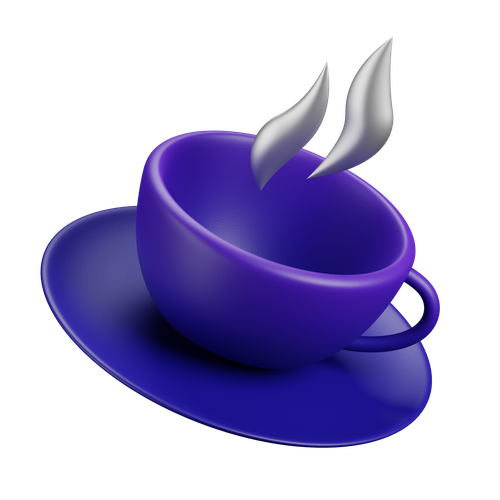 3D Tea Cup Icon. Source: https://3dicons.co/