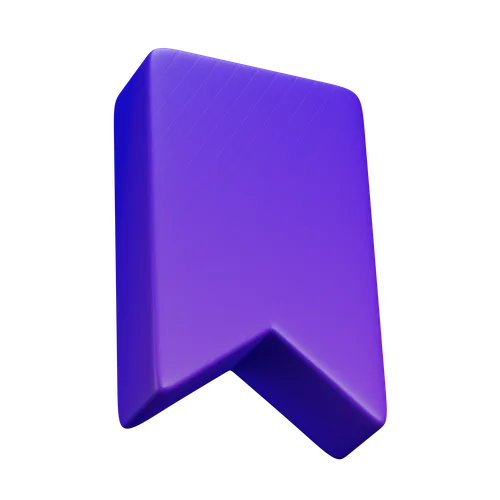 3D-Symbol Lesezeichen für gespeicherte Folien (Quelle: 3dicons.co)